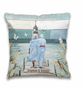 I Love You Forever And Always - Personalized Couple Throw Pillow
