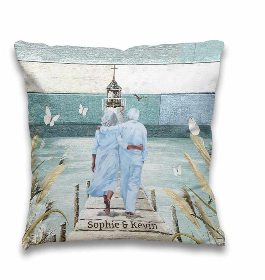 I Love You Forever And Always - Personalized Couple Throw Pillow
