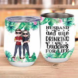 Husband And Wife - Personalized Couple Wine Tumbler
