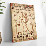 And They Lived Happily Ever After - Personalized Wedding Anniversary Couple Poster