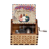 Mother And Children - Gift for mom, son, daughter - Personalized Hand Crank Music Box