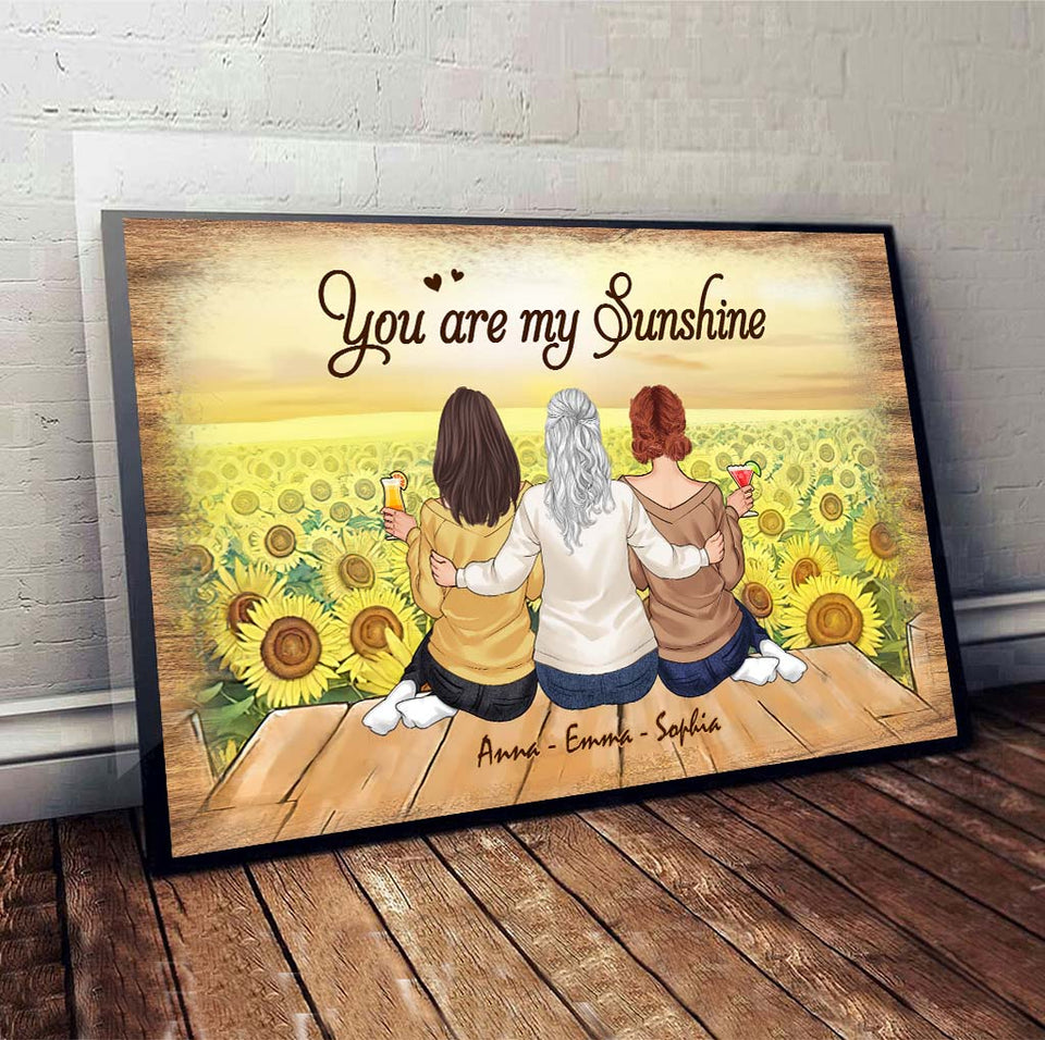 You Are My Sunshine - Personalized Mother’s Day Mother Canvas And Poster