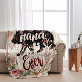 Best Nana Ever - Gift for mom, grandma - Personalized Blanket