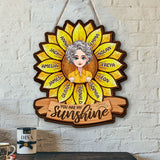 You Are My Sunshine - Gift for mom, grandma - Personalized Wood Sign