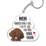 Every Poo I Do For You - Dog gift for dog lover - Personalized Keychain