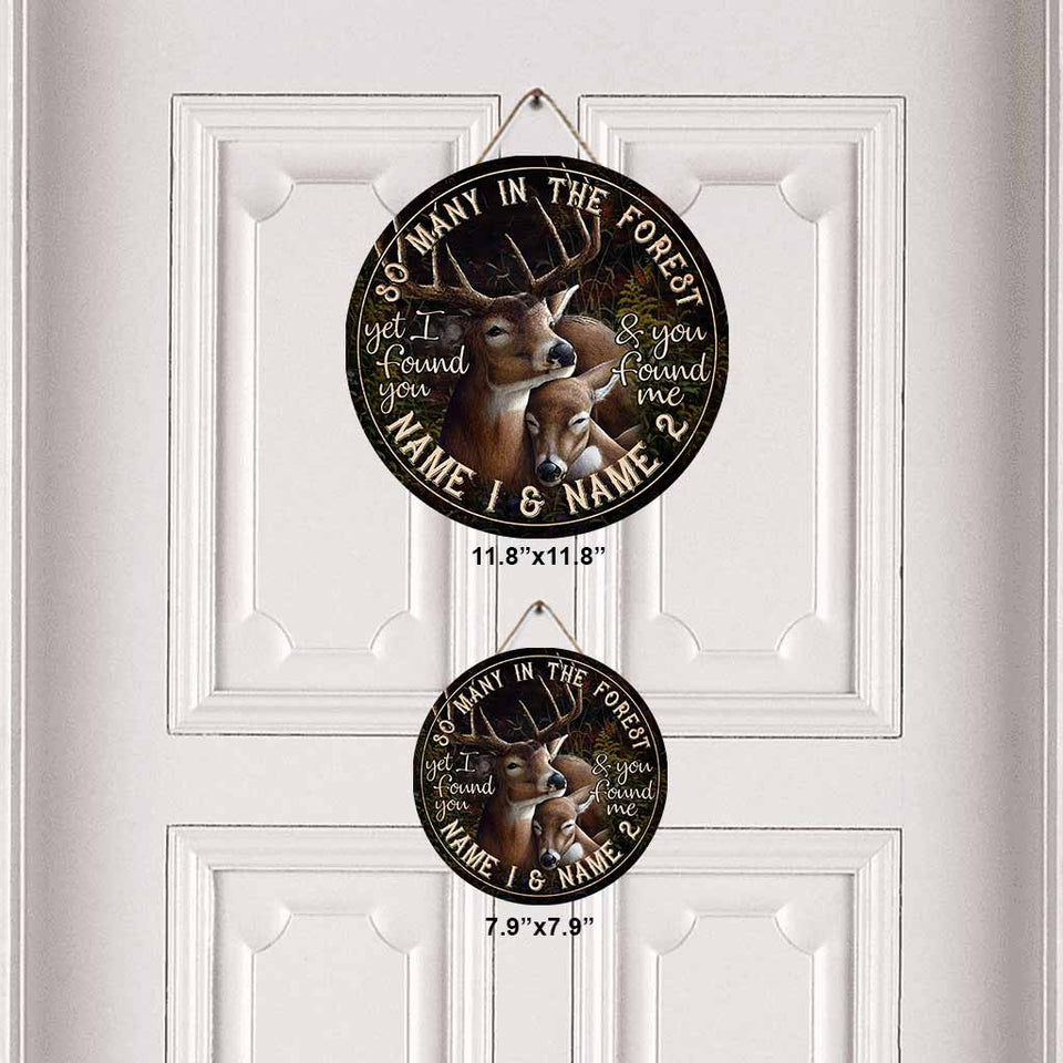 So Many In The Forest Personalized Round Wood Sign