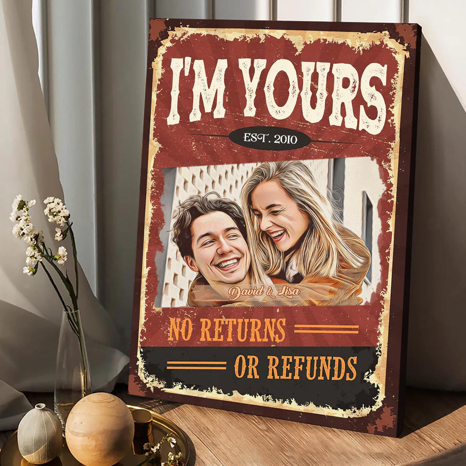 I'm Yours - Personalized Couple Canvas And Poster