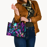 Beautiful Butterflies - Personalized Butterfly Leather Handbag