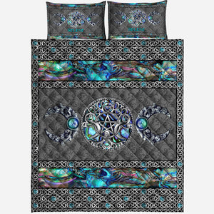 Mystery Spirit Triple Moon - Personalized Witch Quilt Set With 3D Pattern Print
