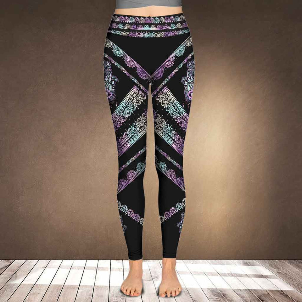 Namaste Hamsa Amulet Leggings
