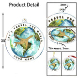 Travel Around The World - Personalized Christmas Travelling Transparent Ornament