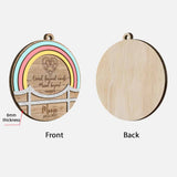 Loved Beyond Words Missed Beyond Measure - Rainbow Bridge Personalized Dog Layered Wood Ornament