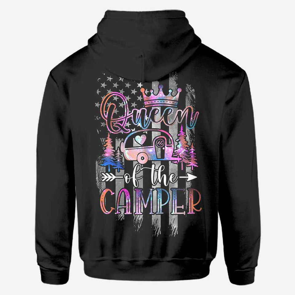 Camper King Camper Queen - Personalized Camping All Over T-shirt and Hoodie