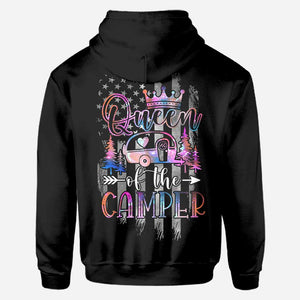 Camper King Camper Queen - Personalized Camping All Over T-shirt and Hoodie