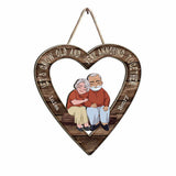 God Blessed The Broken Road - Personalized Couple Wood Sign