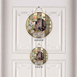 In This Moment Time Stood Still - Personalized Couple Round Wood Sign