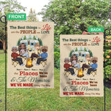 The Best Things In Life - Personalized Camping Garden Flag