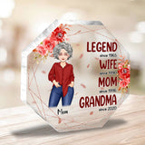 Legend Wife Mom Grandma - Gift for grandma, mom - Personalized Custom Shaped Acrylic Plaque