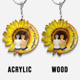 You're My Sunshine - Personalized Mother's Day Mother Keychain (Printed On Both Sides)