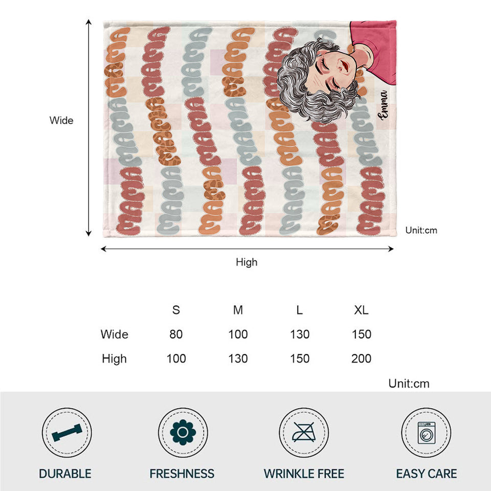 Mama Mama Mama - Personalized Mother's Day Mother Blanket