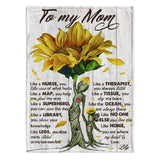 To My Mom - Personalized Mother Blanket