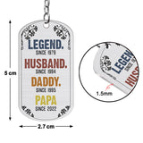 Legend - Personalized Grandpa Stainless Steel Keychain