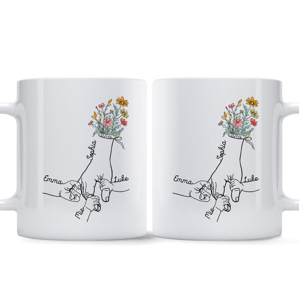 Holding Hand - Personalized Mother Mug
