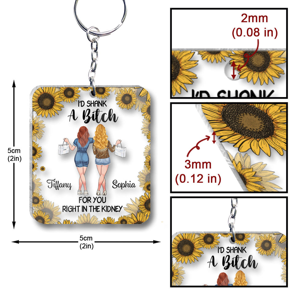 I'd Shank For You - Personalized Bestie Transparent Keychain