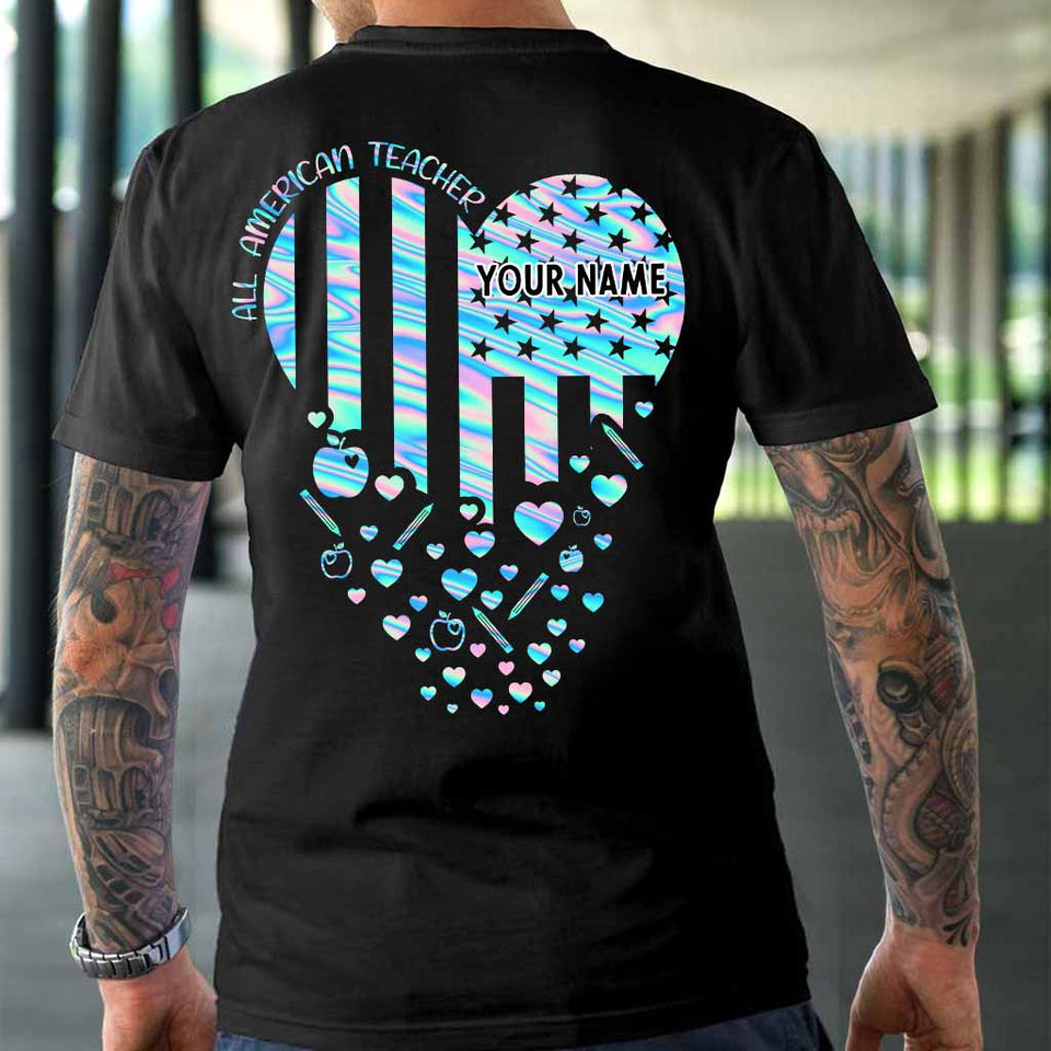 Proud Teacher - Personalized Independence Day T-shirt and Hoodie