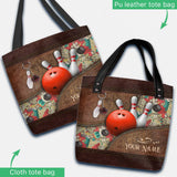 Love Bowling Personalized Tote Bag