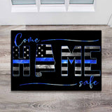 Come Home Safe - Police Personalized Doormat
