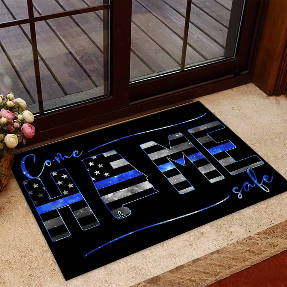 Come Home Safe - Police Personalized Doormat