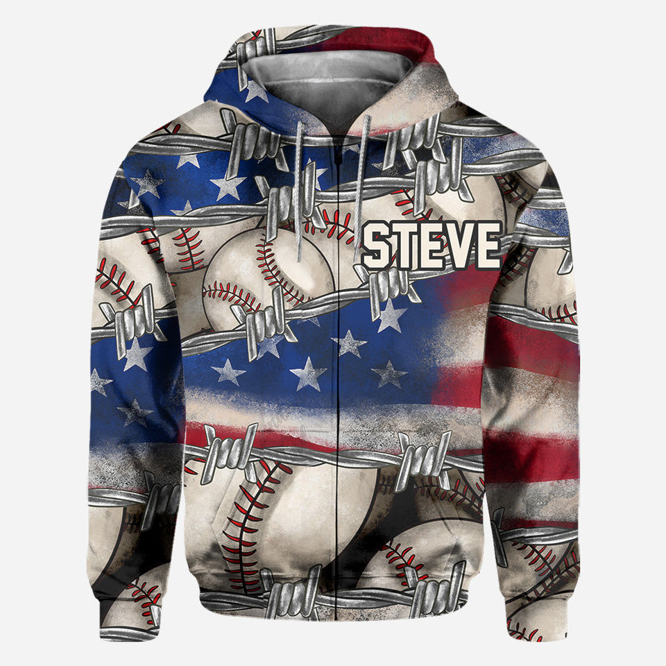 All-American Proud - Personalized Baseball All Over Shirt