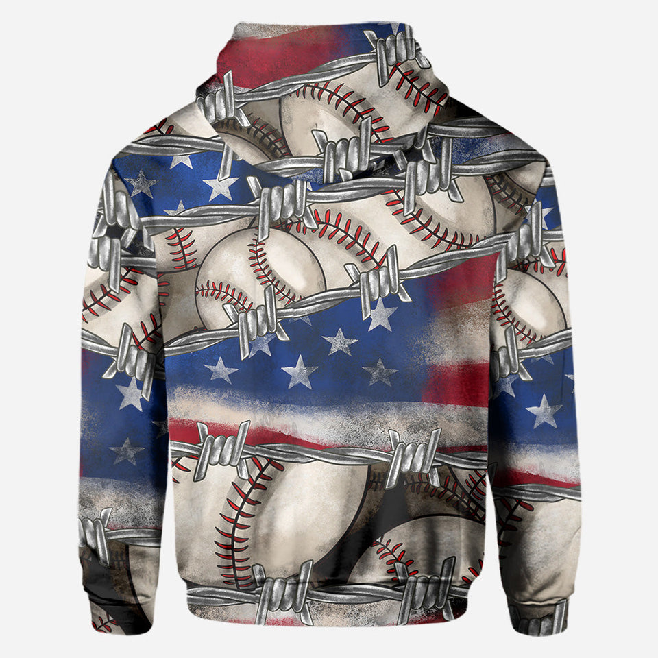 All-American Proud - Personalized Baseball All Over Shirt