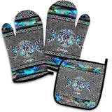 Seek Magic Everyday - Personalized Witch Oven Mitts & Pot Holder Set
