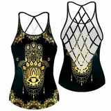 Hamsa Hand - Cross Tank Top