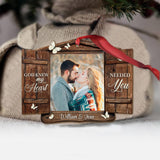 God Knew My Heart - Personalized Christmas Couple Ornament (Printed On Both Sides)