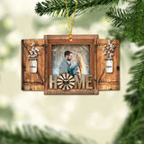 Home Is Where I’m With You - Personalized Christmas Couple Ornament (Printed On Both Sides)
