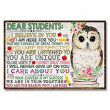 Dear Students - Teacher Poster 1121