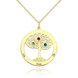 Personalized Family Tree Necklace With Birthstone