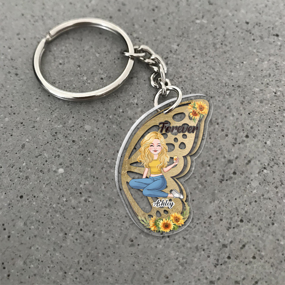 Bestie Forever - Personalized Bestie Transparent Keychain