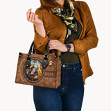Stained Glass Dog - Personalized Dog Leather Handbag