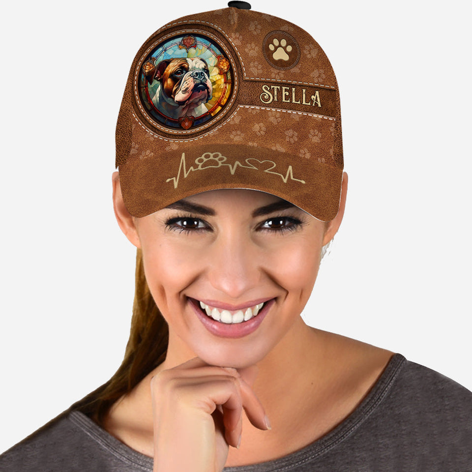 Stained Glass Dog - Personalized Dog Classic Cap