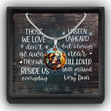 Stained Glass Dog - Personalized Dog Round Pendant Necklace