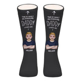 This Is What An Awesome Daddy Looks Like - Personalized Father Socks