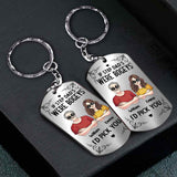 If Step Dad's Were Bogeys I'd Pick You - Personalized Father Stainless Steel Keychain