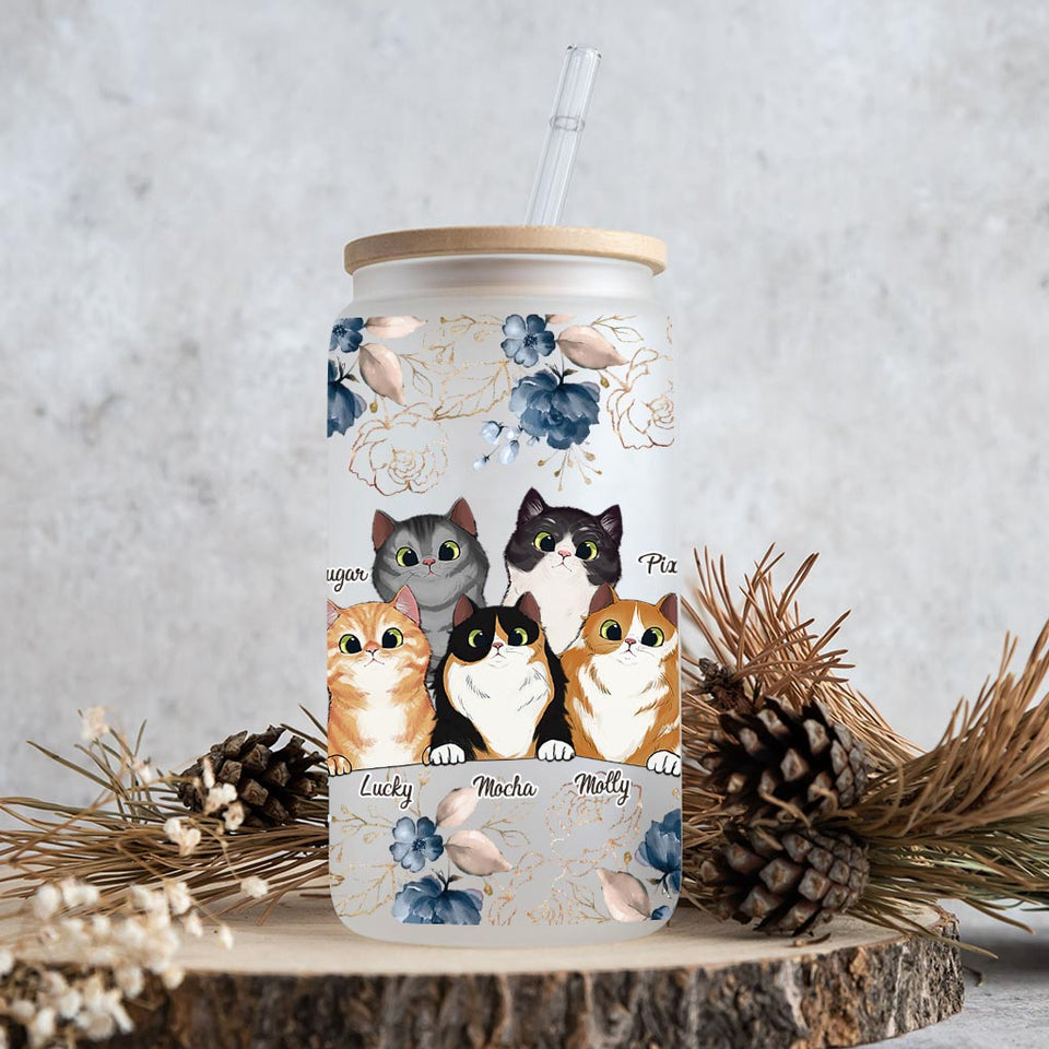 Everything Tastes Better - Cat gift for dog lover - Personalized Can Glass