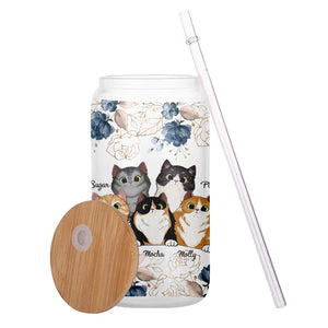 Everything Tastes Better - Cat gift for dog lover - Personalized Can Glass