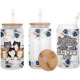 Everything Tastes Better - Cat gift for dog lover - Personalized Can Glass