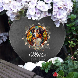 Love You - Personalized Dog Heart Shaped Stone